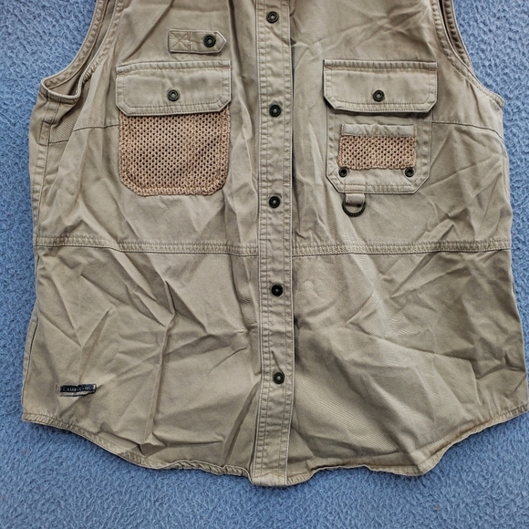 Ralph Lauren Fishing Cargo Utility Safari Vest Womens Size M Sleeveless Vintage - Picture 4 of 10